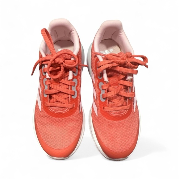 Adidas Kids Coral and White Sneakers - Picture 2 of 5